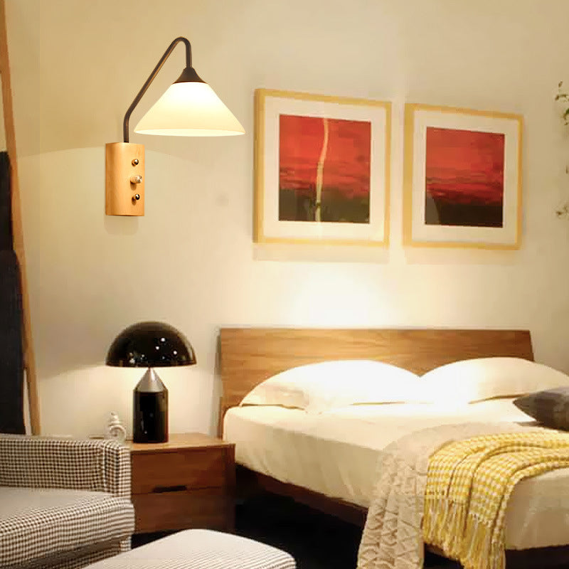 Modern Style Flared Wall Light Sconces Glass 1 Light Wall Lighting Ideas