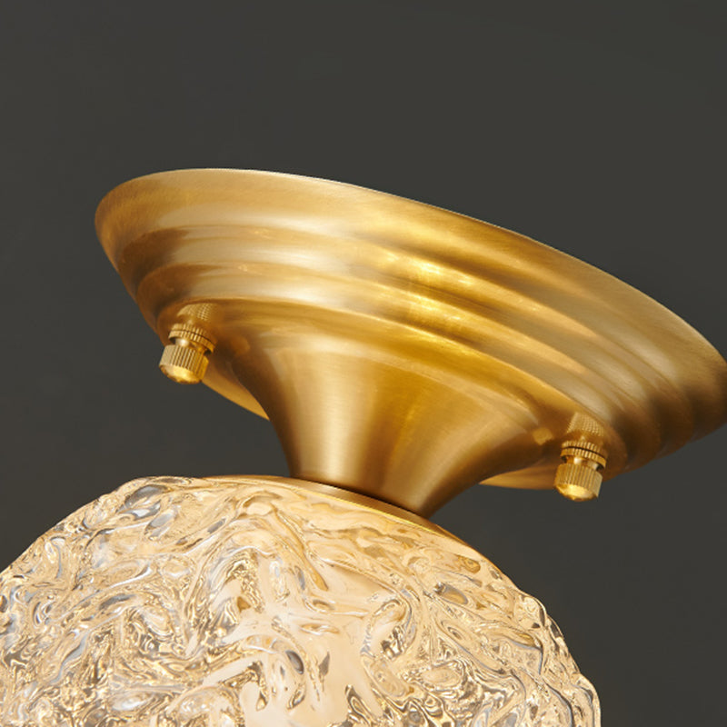 Modern Style Spherical Shape Ceiling Light Glass 1 Light Ceiling Light for Restaurant