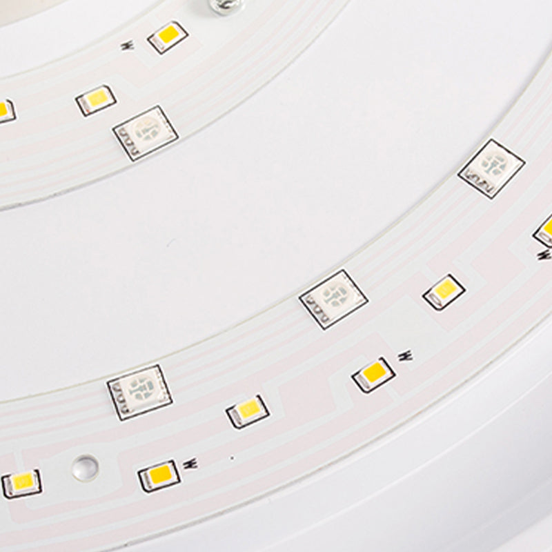 Circle Bedroom Ceiling Lamp Acrylic LED Bluetooth Simple Close to Ceiling Light in White