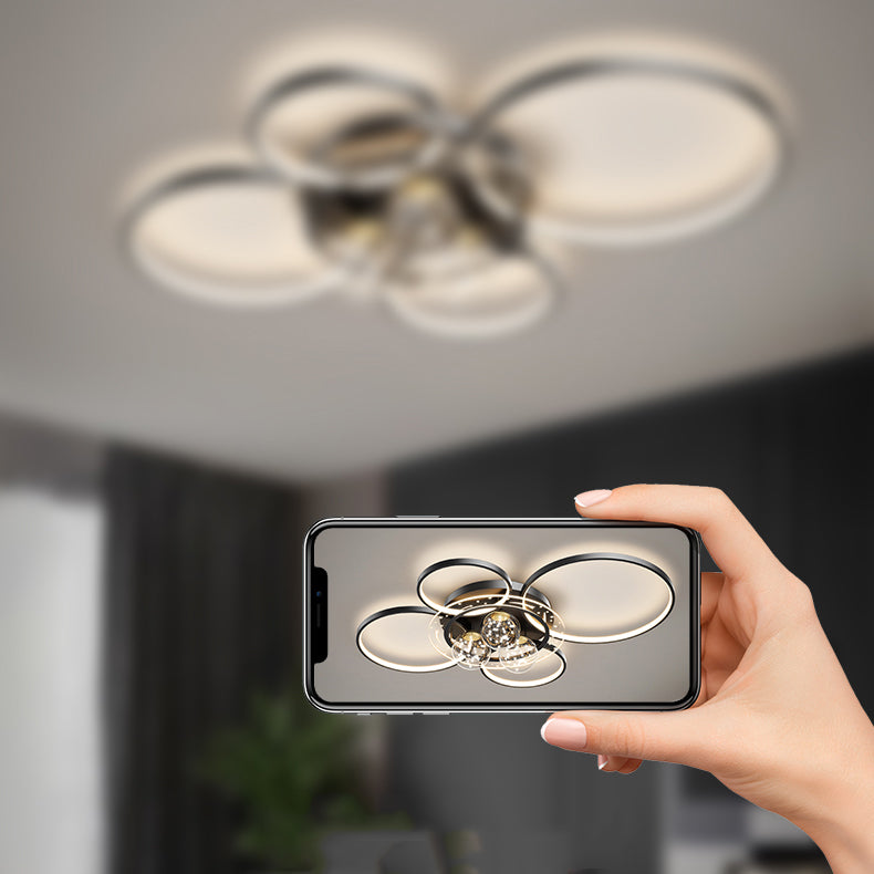 Ball Shape LED Ceiling Lamp Modern Iron 7 Lights Flush Mount for Bedroom Living Room