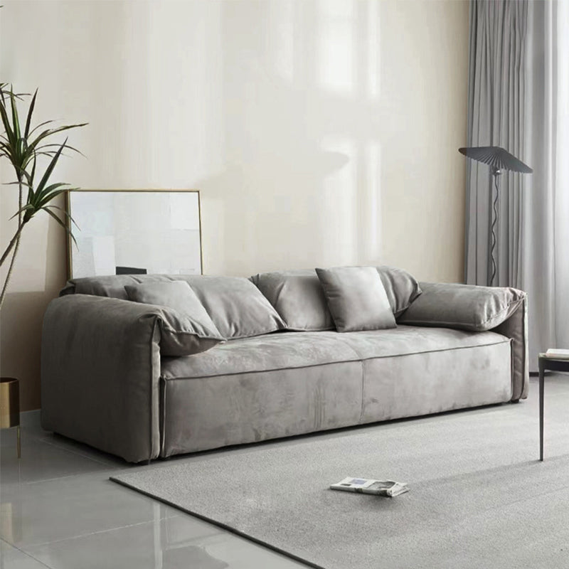 Pillow Top Arm Sofa Modern Simple Faux Leather Sofa - 45.28"d