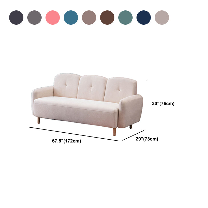 29.92" High Velvet Sofa Recessed Arm Sofa with 3-seater for Apartment