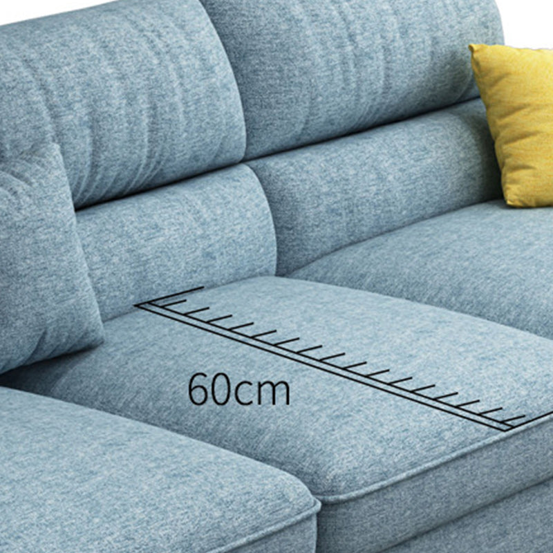 Stationary 4-Seater Sectional Sofa, Pillow Top Arm 138"  Sectional Sofa