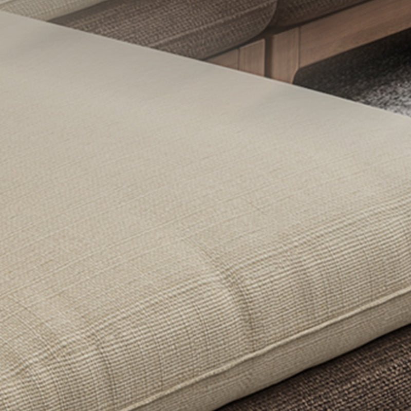 Flared Arm Sectional Sofa, Removable Cushions with Wooden Legs