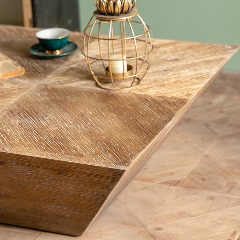 Scandinavian Square Coffee Table Wooden Cocktail Table for Living Room