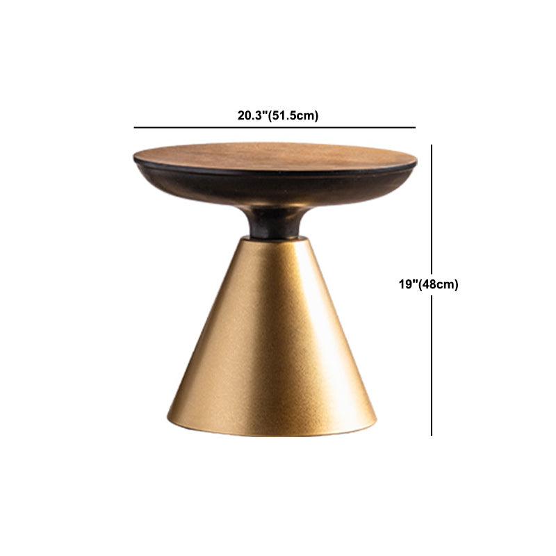 Scandinavian 4 Legs Cocktail Table Round Wooden Coffee Table for Home