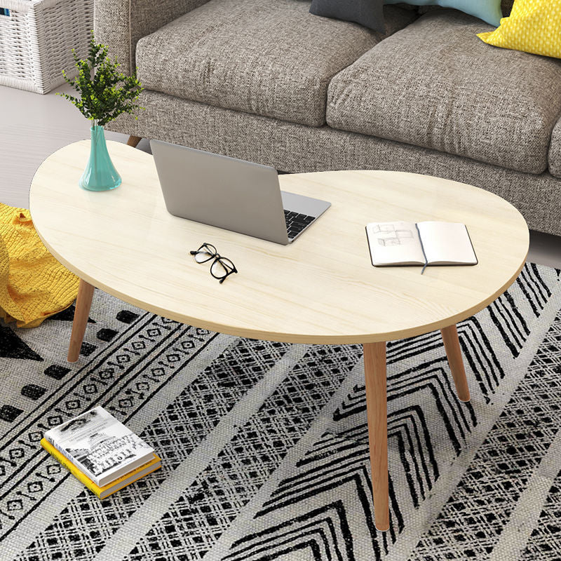Contemporary Style Coffee Table Wooden 4 Legs Coffee Cocktail Table