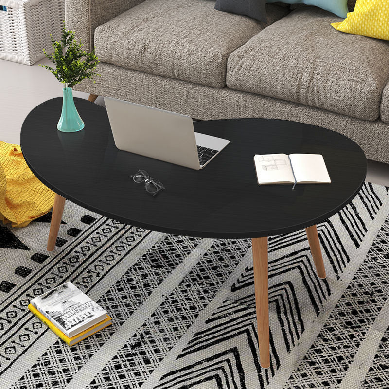 Contemporary Style Coffee Table Wooden 4 Legs Coffee Cocktail Table