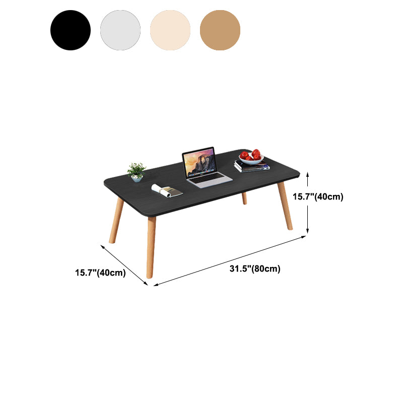 Contemporary Style Coffee Table Wooden 4 Legs Coffee Cocktail Table