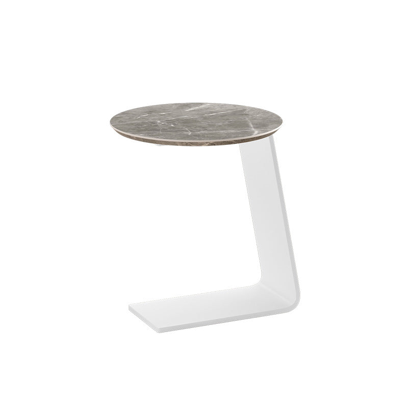 19.69" Tall Contemporary Style Side End Table Metal C Round Sofa Side Accent Table