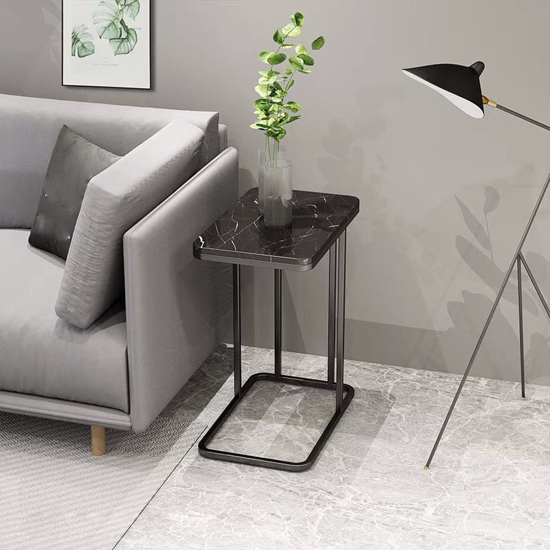 23.83" Tall Contemporary Style Side End Table Metal C Side Table