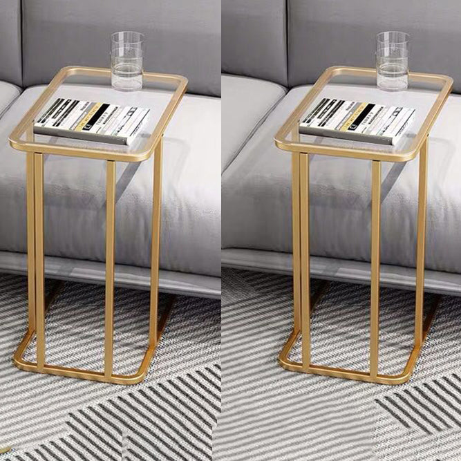 23.83" Tall Contemporary Style Side End Table Metal C Side Table