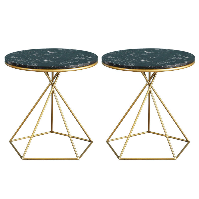 20.47" Tall Contemporary Style Side End Table Metal Round Sofa Side Accent Table