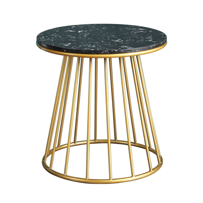 20.47" Tall Contemporary Style Side End Table Metal Round Sofa Side Accent Table