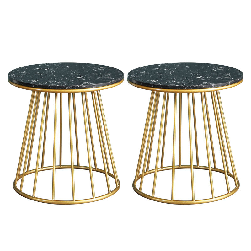20.47" Tall Contemporary Style Side End Table Metal Round Sofa Side Accent Table