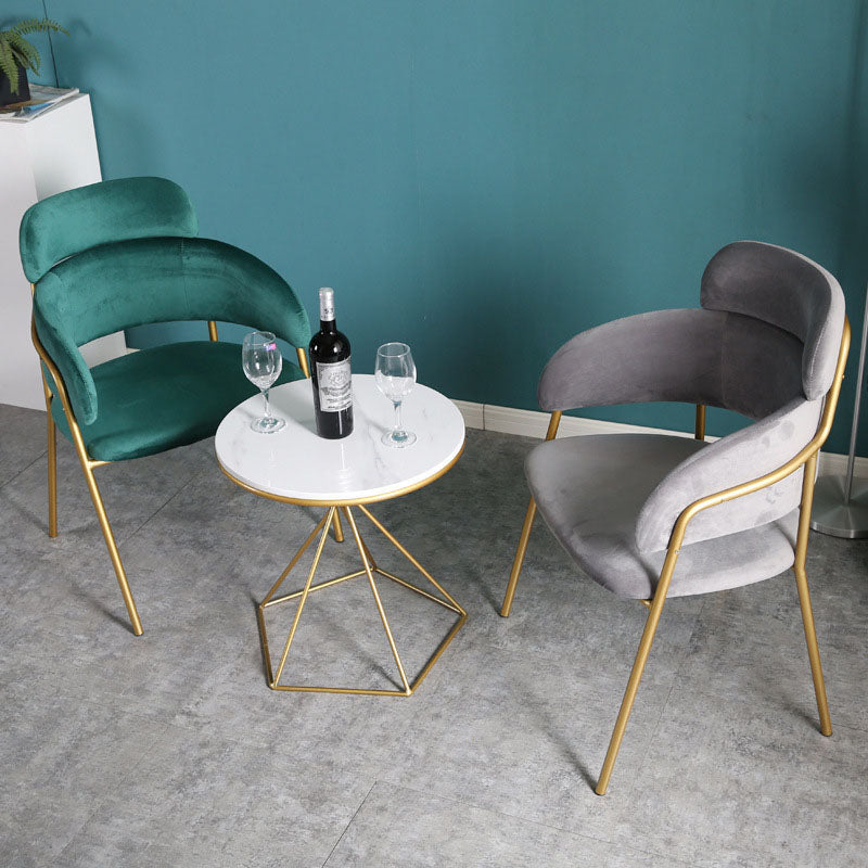 20.47" Tall Contemporary Style Side End Table Metal Round Sofa Side Accent Table