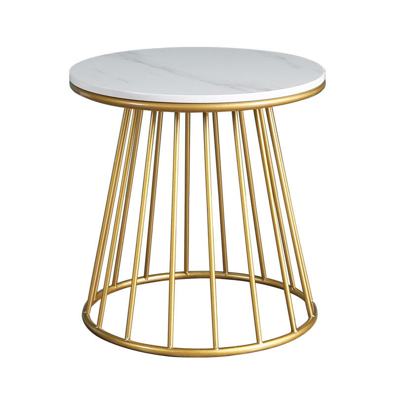 20.47" Tall Contemporary Style Side End Table Metal Round Sofa Side Accent Table
