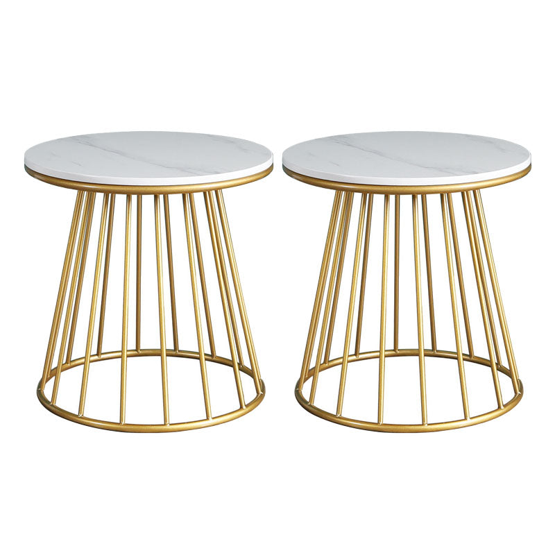 20.47" Tall Contemporary Style Side End Table Metal Round Sofa Side Accent Table