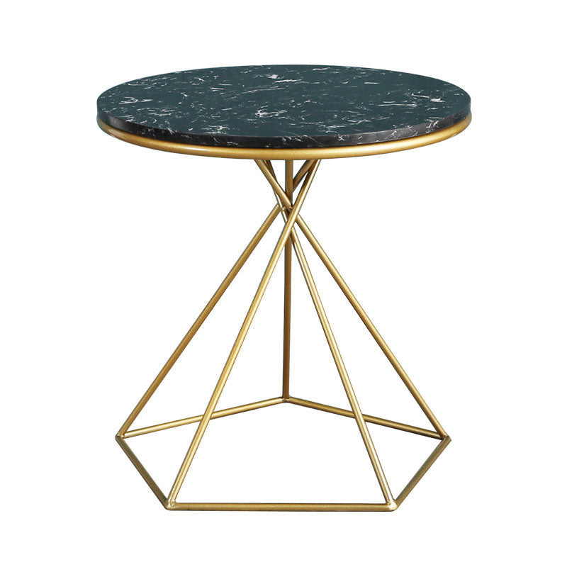 20.47" Tall Contemporary Style Side End Table Metal Round Sofa Side Accent Table