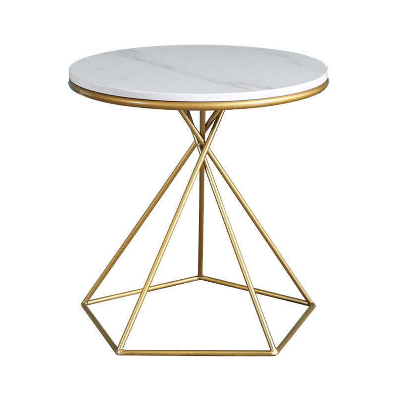 20.47" Tall Contemporary Style Side End Table Metal Round Sofa Side Accent Table