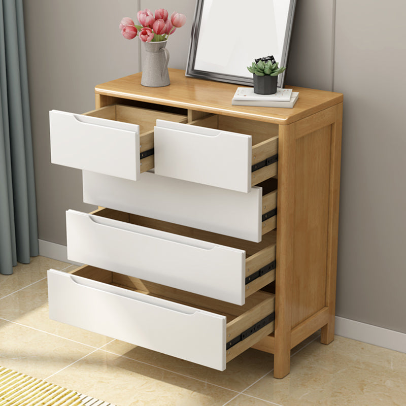 29.5"/37" Tall Solid Wood Chest, Rectangle Accent Chest with Drawers