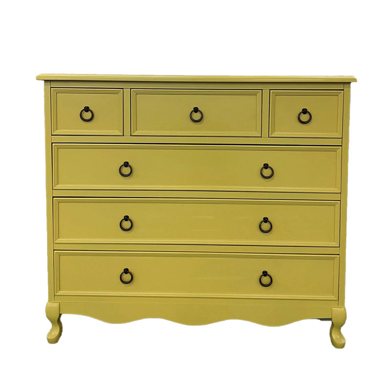 6 - Drawer Wooden Chest, Contemporary Rectangle Accent Chest