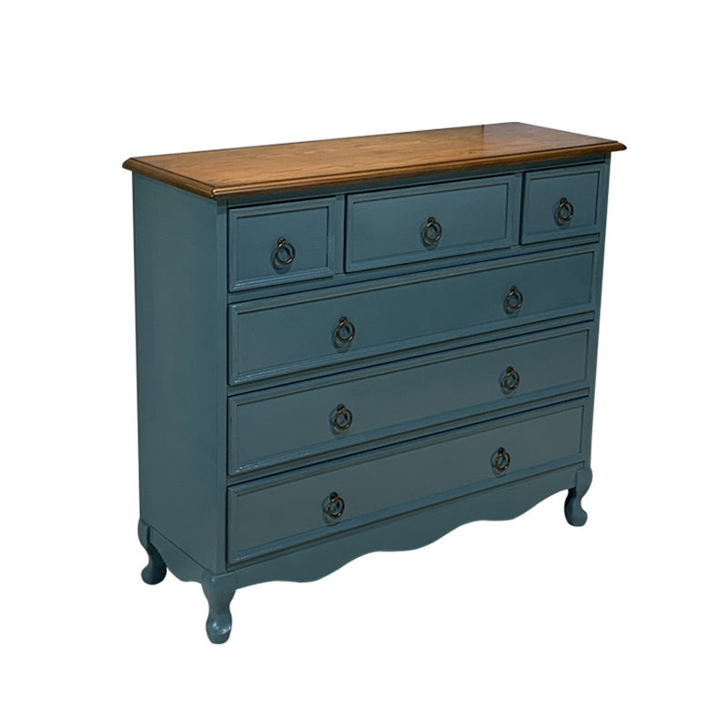 6 - Drawer Wooden Chest, Contemporary Rectangle Accent Chest