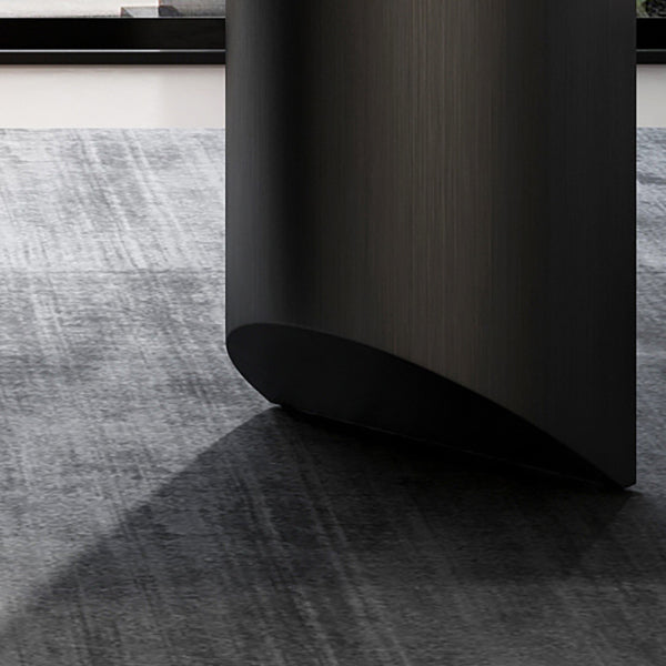 Metal Modern Rectangle Dining Table Sintered Stone Top Table for Home