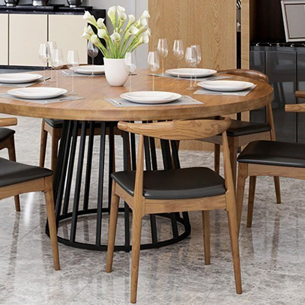 Round Table Contemporary Style Solid Wood Dining Table for Home Kitchen