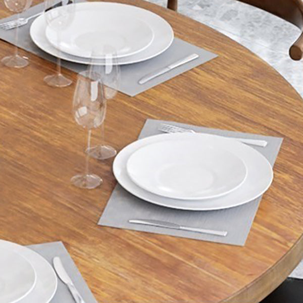Round Table Contemporary Style Solid Wood Dining Table for Home Kitchen