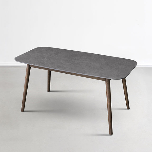 Mid-Century Modern Dining Table Sintered Stone Dining Table with 4 Legs