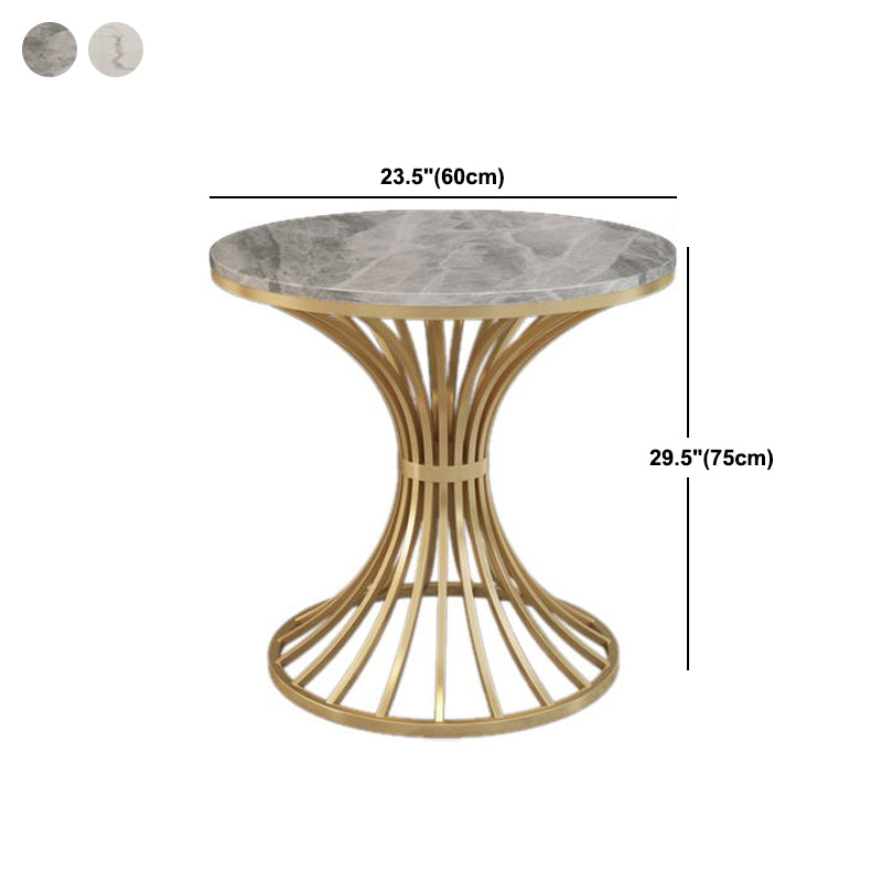 Traditional Luxury Dining Table Sintered Stone Pedestal Table for Dining Room
