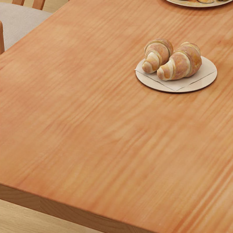 Acrylic Contemporary Rectangular Dining Table Pine Wood Top Table for Dining Room