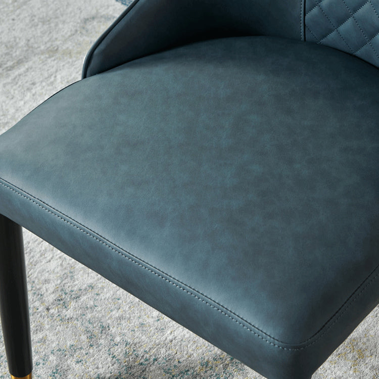 Nordic Glam Style Chairs Kitchen Arm Side Chair with Wooden Legs