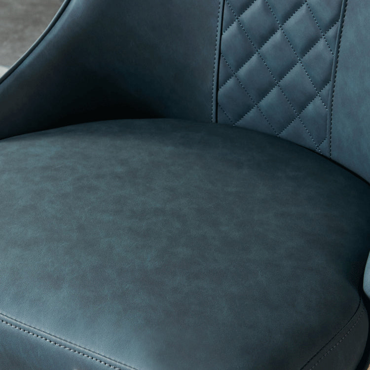 Nordic Glam Style Chairs Kitchen Arm Side Chair with Wooden Legs