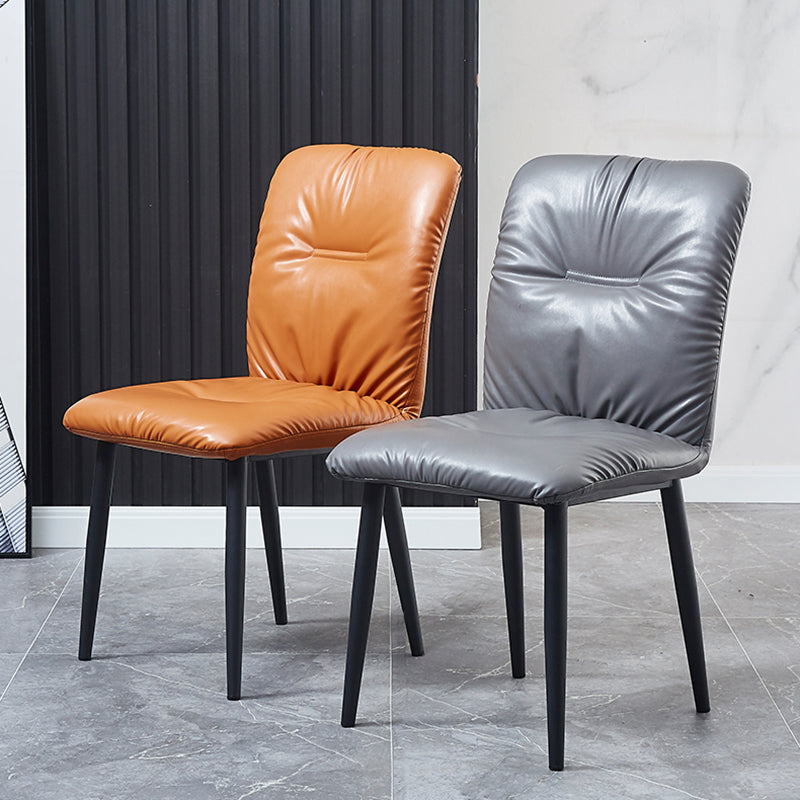 Dining Room Side Chairs Industrial Faux Leather Kitchen Chair for Home