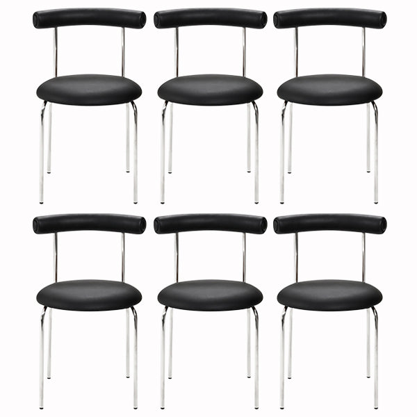 Modern Armless Dining Chairs Stackable Low Back Dining Chair