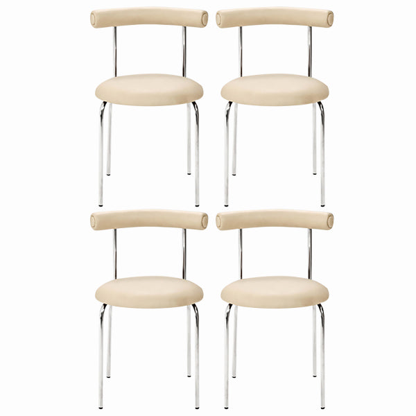 Modern Armless Dining Chairs Stackable Low Back Dining Chair