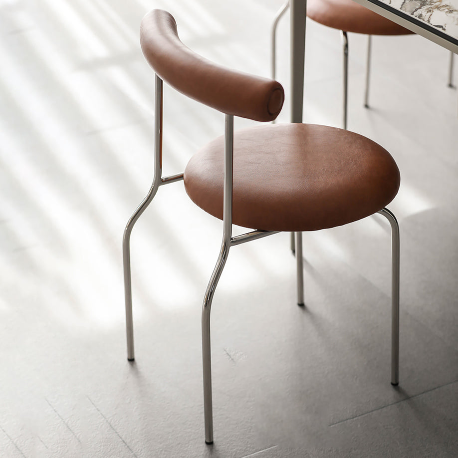 Modern Armless Dining Chairs Stackable Low Back Dining Chair