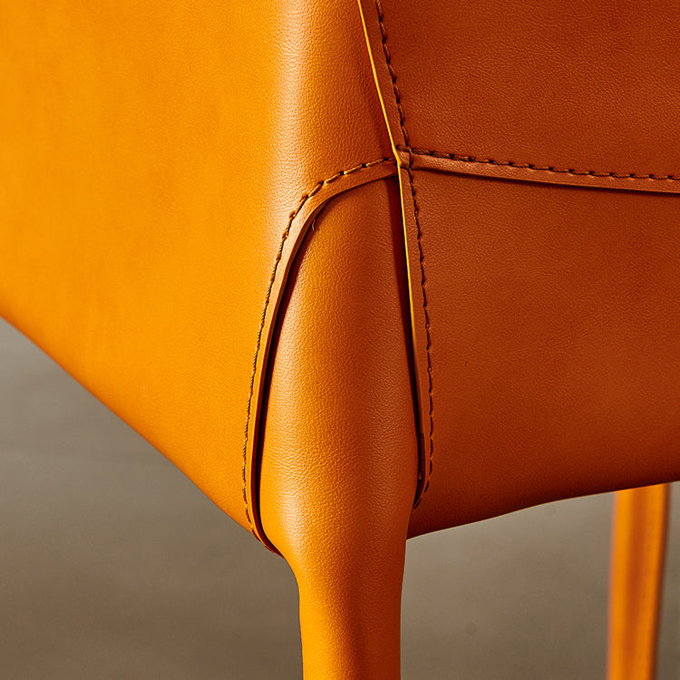 Faux Leather Dining Arm Chair Contemporary Dining and Accent Chairs