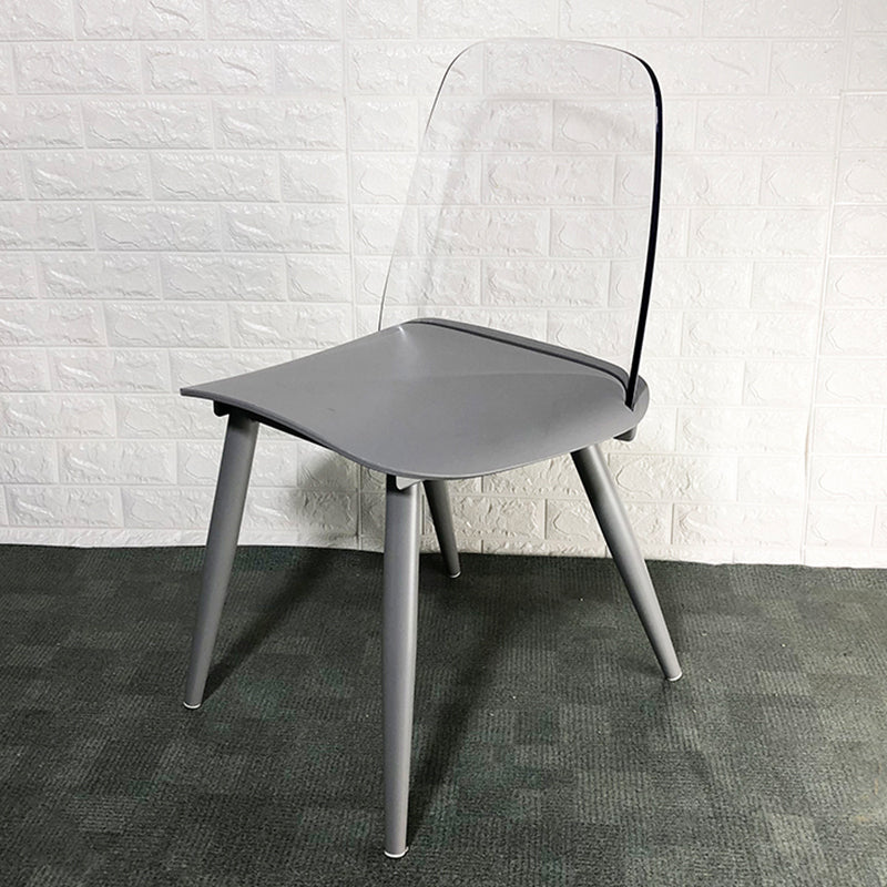 Scandinavian Plastic Dining Chairs Armless Low Back Dining Side Chair