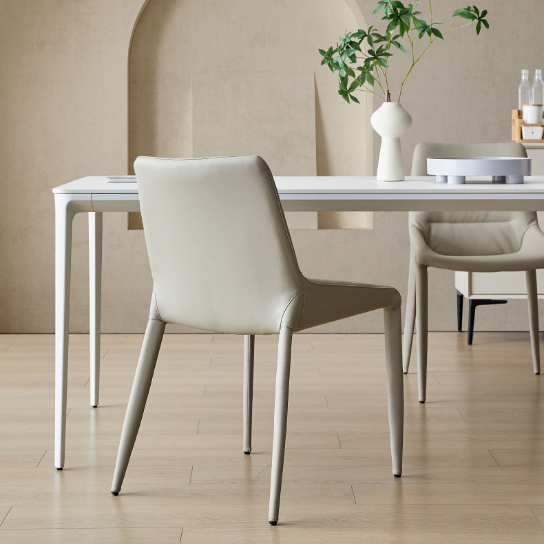 Designer Rectangle 1/4/5/7 Pieces Dining Table Set Indoor Legs Dinette Set in White