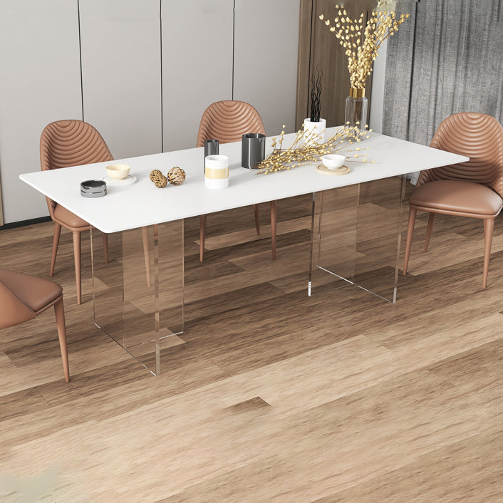 Modern Rectangle Sintered Stone Dining Table Set 1/4/5/6 Pieces Dining Set