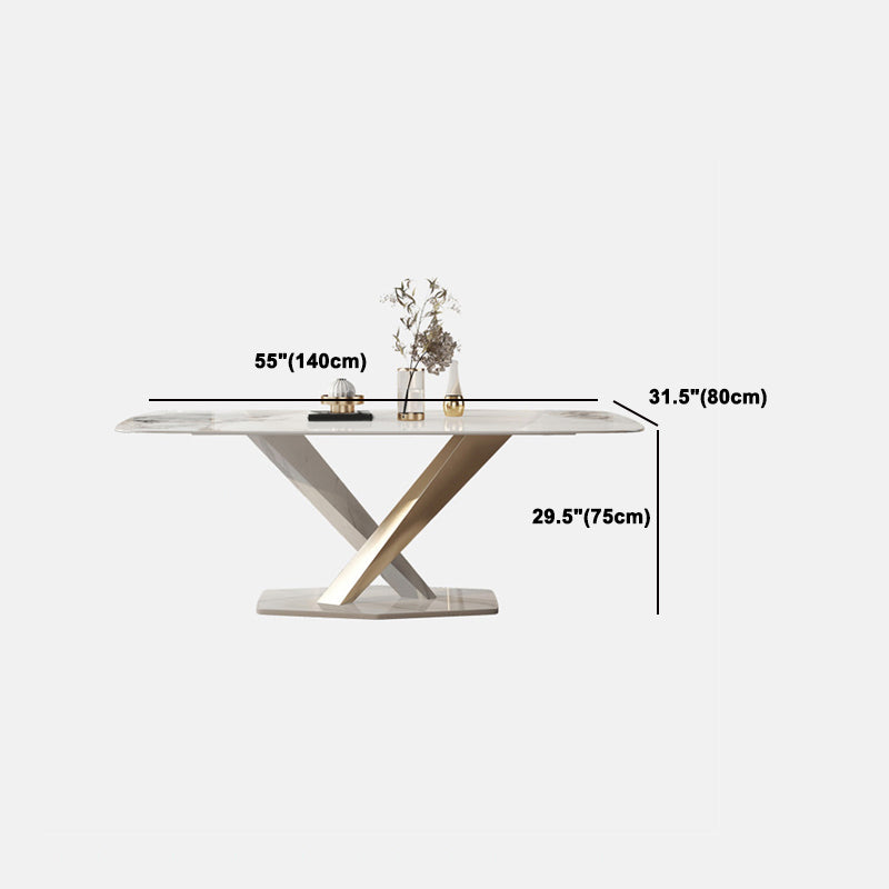 Glam Sintered Stone Dining Set 1/4/5/7 Pieces Dining Set with Pedestal Base
