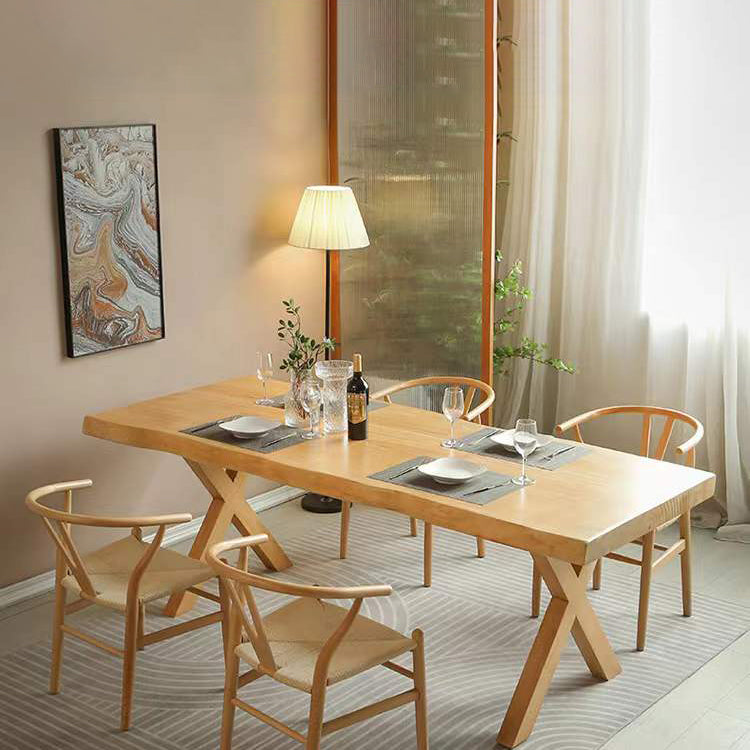 Modern 1/4/5 Pieces Dining Set Rectangle Pine Wood Dining Table for Dining Room Kitchen