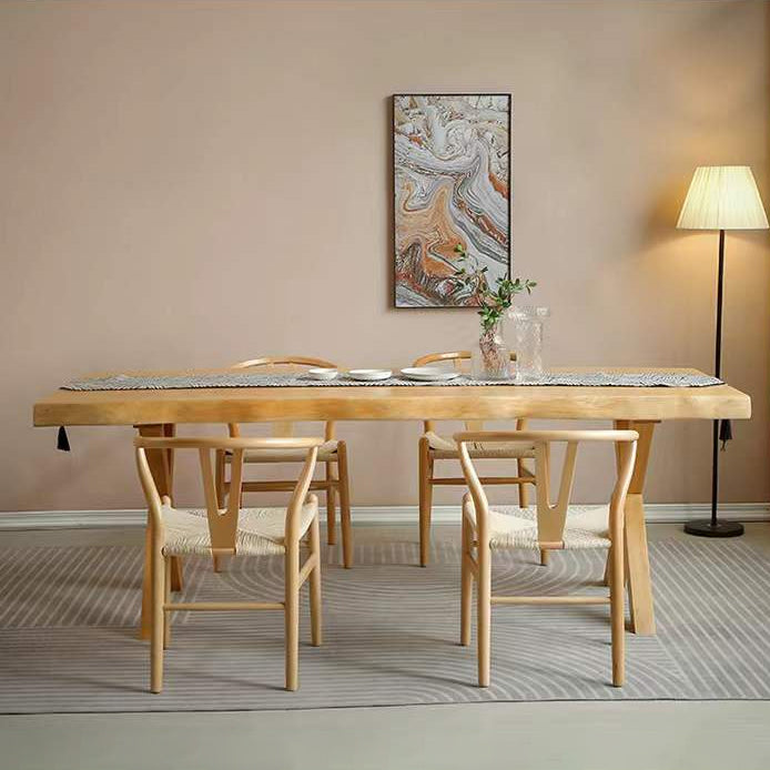 Modern 1/4/5 Pieces Dining Set Rectangle Pine Wood Dining Table for Dining Room Kitchen