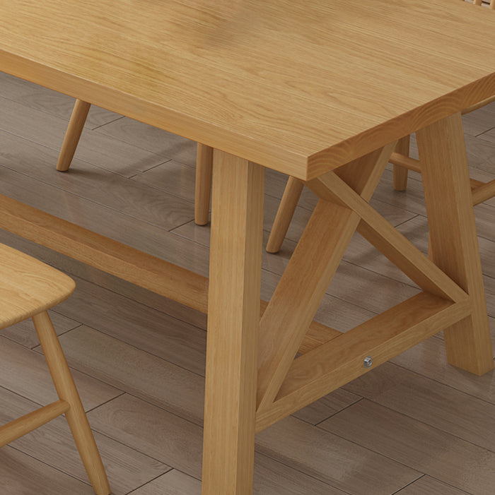 Modern 1/3/4/5 Pieces Dining Set Rectangle Pine Wood Dining Table for Dining Room