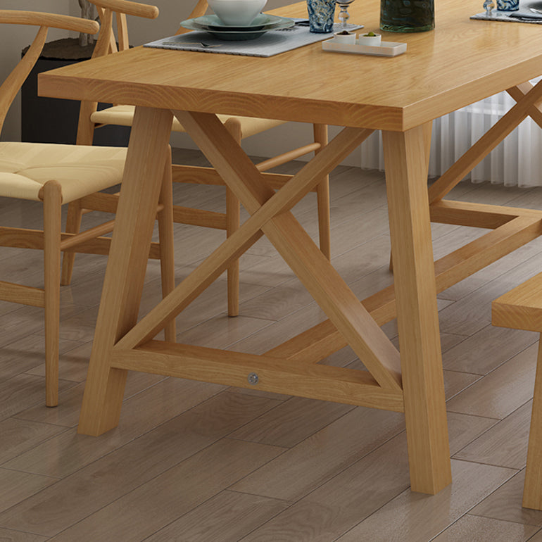 Modern 1/3/4/5 Pieces Dining Set Rectangle Pine Wood Dining Table for Dining Room