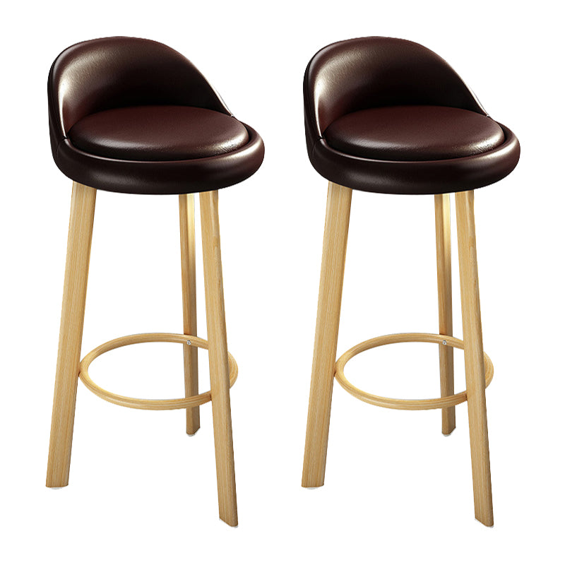 Contemporary Wood Stool Fabric Cushion in Matte Finish for Home