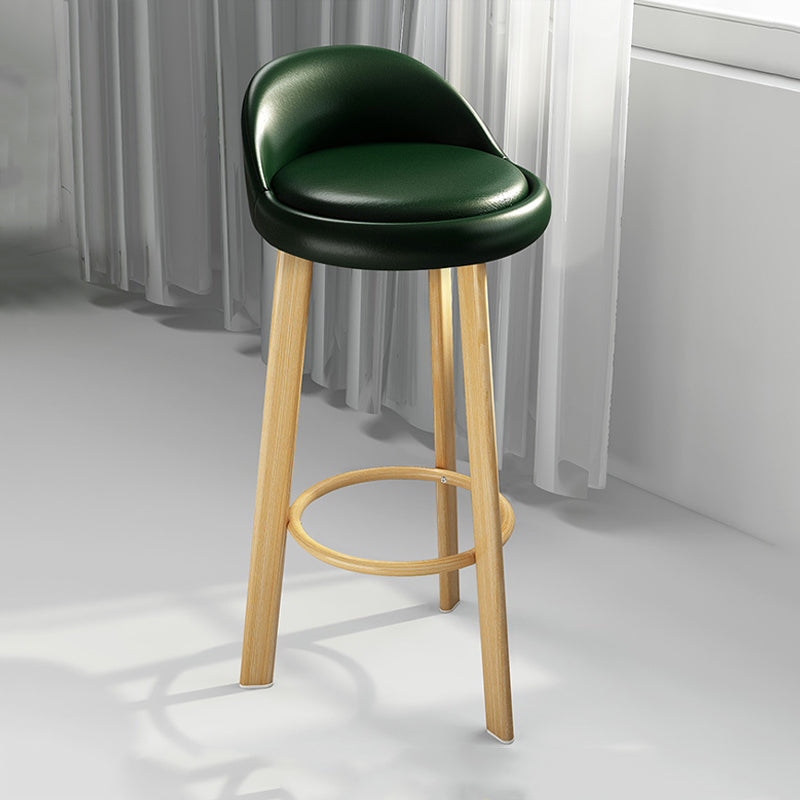 Contemporary Wood Stool Fabric Cushion in Matte Finish for Home